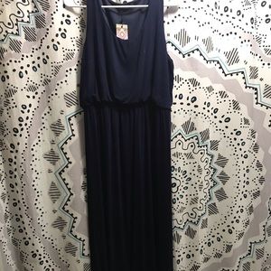 Navy blue maxi dress